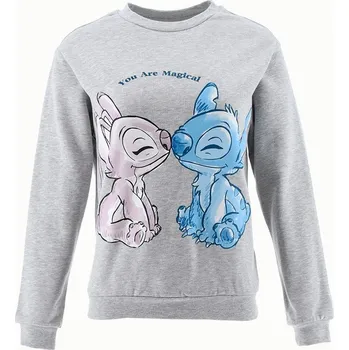 Dámská mikina Světle šedá dámská mikina Disney - Stitch Velikost: M