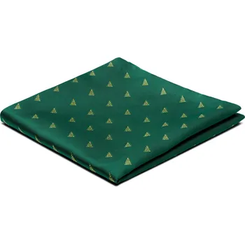Kravata Zelený vánoční kapesníček do saka se stromečky - Trendhim