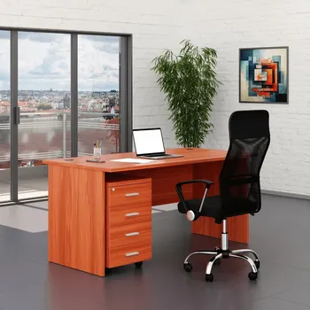 Zahradní sestava Sestava kancelářského nábytku SimpleOffice 1, 160 cm, třešeň
