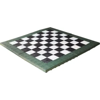Venkovní dlažba Šachovnice mini s dřevěnými figurkami, 100 x 100 cm, 3 cm