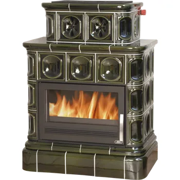 Krbová kamna ABX Karelie 304731TPL s výměníkem 10 kW zelená