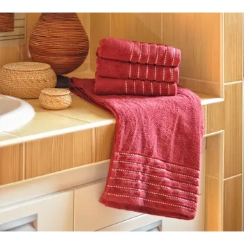 Ručník Polášek Holešov Ema vínová Červená 100% bavlna Ručník 50x100