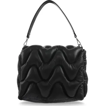 Kabelka KOŽENÁ PUFFER KABELKA ČERNÁ Rino Pelle