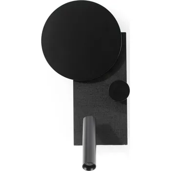 Nástěnné svítidlo FARO KLEE pravé nástěnné svítidlo s čtecí lampičkou, černá