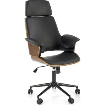 Kancelářské křeslo Weber, černá / ořech