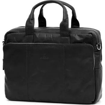 Montreal černá kožená pracovní taška - Lucleon
