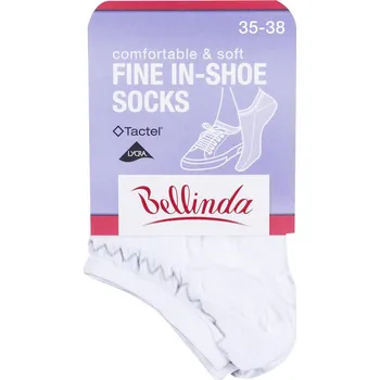 Dámské ponožky Bellinda FINE IN-SHOE vel. 35/38 dámské kotníkové ponožky 1 pár bílé