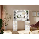 Maridex Toaletní stolek AGA se zrcadlem a LED osvětlením Barva korpusu: White