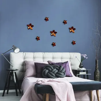 Samolepící dekorace Nástěnná 3D dekorace Crearreda SD Bronze Flowers 24015 Bronzové květy