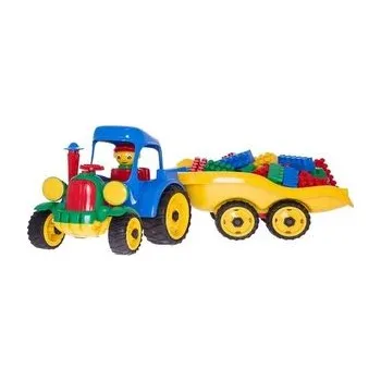 Dětské hřiště Traktor z przyczepą z klockami