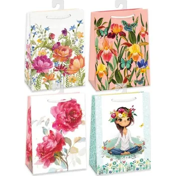 Deštník Taška dárková květiny 23x32cm papírová 4 druhy