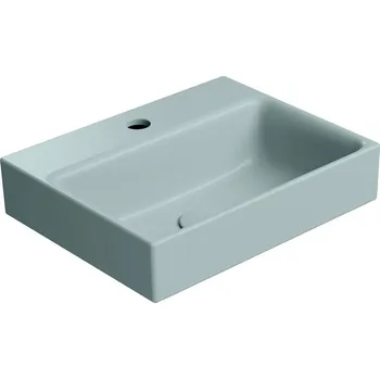 NUBES keramické umyvadlo 40x32cm, broušená spodní hrana, ghiaccio mat