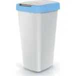 Odpadkový koš s barevným víkem, 25 l, modrá / šedá