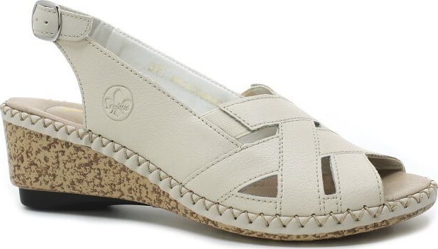 RIEKER 66189-60 beige, dámské sandály