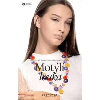 Náhrdelník KORÁLKOVÁ STAVEBNICE - MOTÝLÍ LOUKA (1ks) (NÁHRDELNÍK Z ROKAJLU )