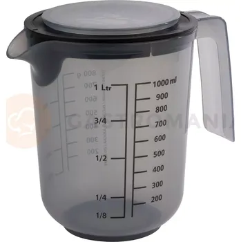 Servírovací stolek Polypropylenová odměrka s víkem, 1 l | APS, 30072