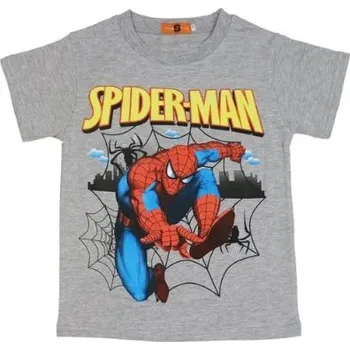 Marvel a DC Dětská bavlněná trika s hrdiny Marvel Barva: šedé, Spiderman, Velikost: 160/13-14 let