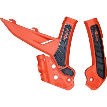 Kryty rámu RTECH oranžové-černé KTM SX 2023-, EXC 2024-