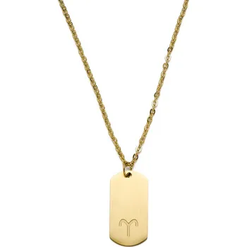 Náhrdelník Ocelový náhrdelník hvězdného znamení Beran zlaté barvy - Lucleon