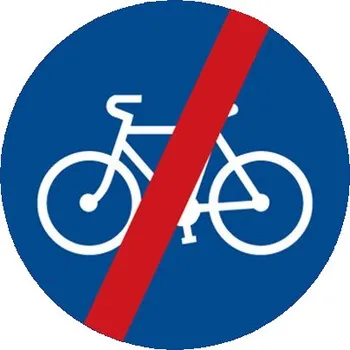 Dopravní značka Dopravní značka C8b - Konec stezky pro cyklisty - Standardní kruh 700mm
