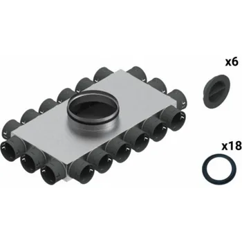 Elektroinstalační krabice SpiroFlex Rozvodná krabice 18-12x75/160 izolovaná VENT CLEAR W2 sada Spiroflex SX-WS18X75/160SRZ