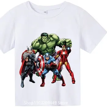 Marvel a DC Dětská bavlněná trika s hrdiny Avengers Barva: Bílá, Velikost: 120/6 let