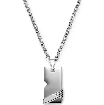 Řetízek Moderní řetízek s psí známkou stříbrné barvy - Lucleon