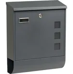 Richter CZECH Ocelová poštovní schránka 355 x 420 x 125 mm s okénky a tubusem - antracit