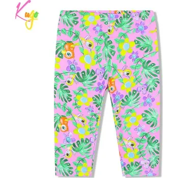 Dívčí oblečení Dívčí 3/4 legíny Kugo FV1071, růžová / zelená