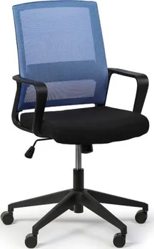 Low kancelářská židle z látky a síťoviny