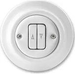 ABB Decento žaluziové tlačítko bílá-porcelán 3559K-C88345