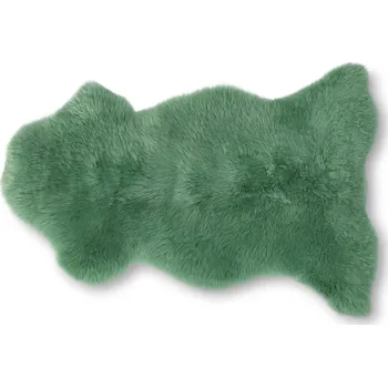 Dekorativní polštářek Wooline ovčí kožešina North zelená 110 x 60 cm