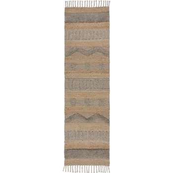 Koberec Běhoun Jubilant Medina Jute Natural/Grey - doprava zdarma