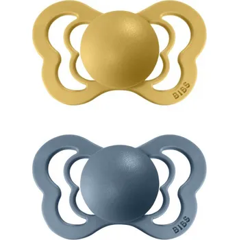 dudlíky Bibs Dudlíky COUTURE Mustard/Petrol velikost 1, přír.kaučuk 2ks