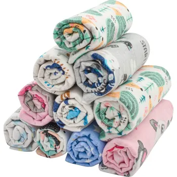 látková plena Flanelové pleny s potiskem NEW BABY 70x80 cm 10 ks