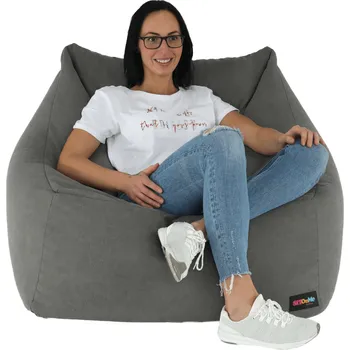 Sedací pytel Sedací vak, šedá látka, URASON