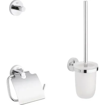 WC štětka Grohe ESSENTIALS sada doplňků pro WC a koupelnu, chrom