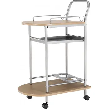 Servírovací stolek Servírovací stolek, buk/stříbrný, LIMA