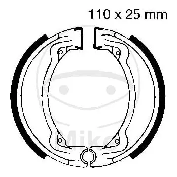 Brzda pro motocykl BRZDOVÉ ČELISTI S DRÁŽKAMI Y504G