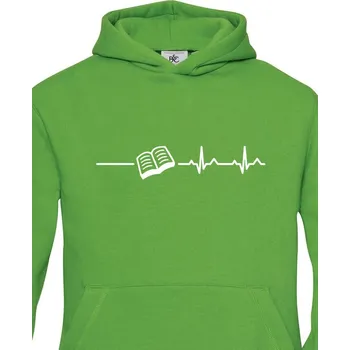 Dívčí mikina Dětská mikina pro milovníky knížek a četby, Barva Zelená, Velikost 98-104, Canvas Dětská mikina Bezvatriko.cz 0269