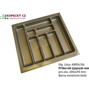 Organizace kuchyně příborník 535x490mm pro zás. 600x490mm šedý