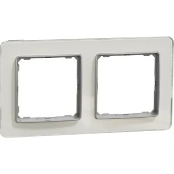 vypínač Schneider Electric Sedna Elements dvojrámeček bílé sklo SDD360802