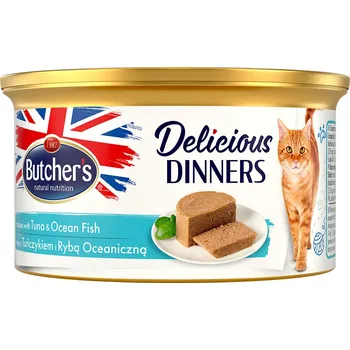 Krmivo pro kočku 48x85g Butcher's Delicious Dinners pro kočky - tuňák & mořské ryby