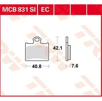 Brzdová destička BRZDOVÉ DESTIČKY ORGANIC OFFROAD MCB831EC