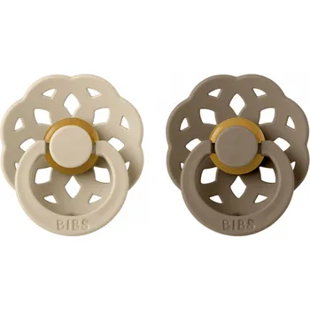 dudlíky Bibs Dudlíky BOHEME Vanilla/Dark Oak - velikost 1, přír. kaučuk 2ks