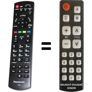 Dálkový ovladač Panasonic N2QAYB000829 náhradní dálkový ovladač pro seniory