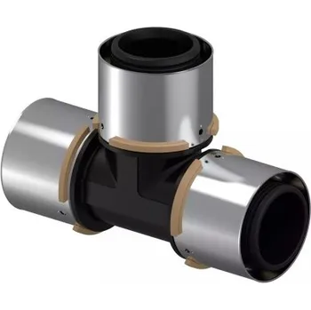 Vodovodní potrubí Uponor MLC S-PRESS T-kus 50-50-50mm, neredukovaný, s objímkou, lisovací, voda, PPSU