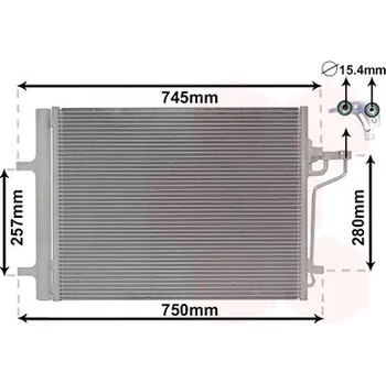 Výparník klimatizace Kondenzátor, klimatizace VAN WEZEL 18005488