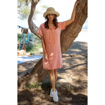 Dámské šaty Soccx ŠATY ST2403-7625-32 M, Coral