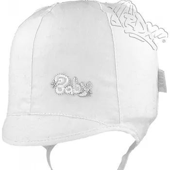 Kojenecké oblečení RDX Kojenecká kšiltovka vázací Baby Bílá výšivka Vel. 40